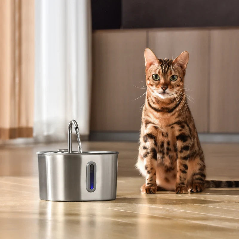 AquaPaws celonerezová fontánka (2,2L) + 4× Náhradní filtr ZDARMA